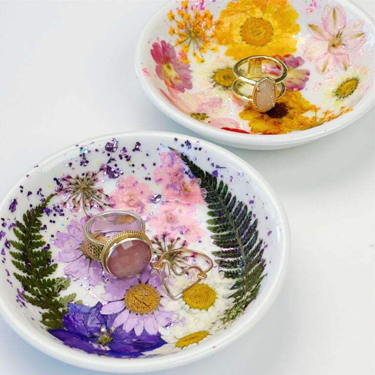 Pressed Flower Ring Dish Tutorial