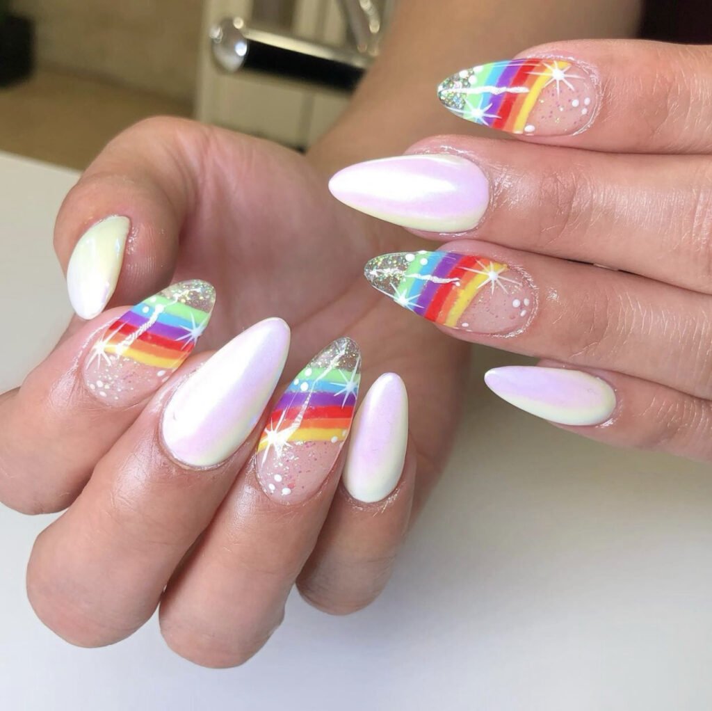 Clear Rainbow NailsÂ