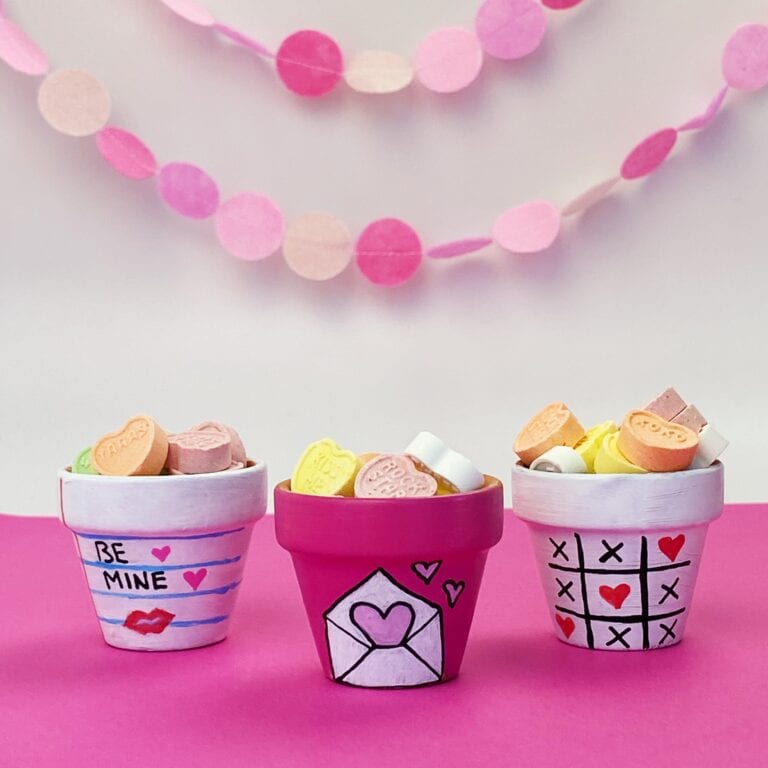 Homemade Valentine’s Day Gift Flower Pots