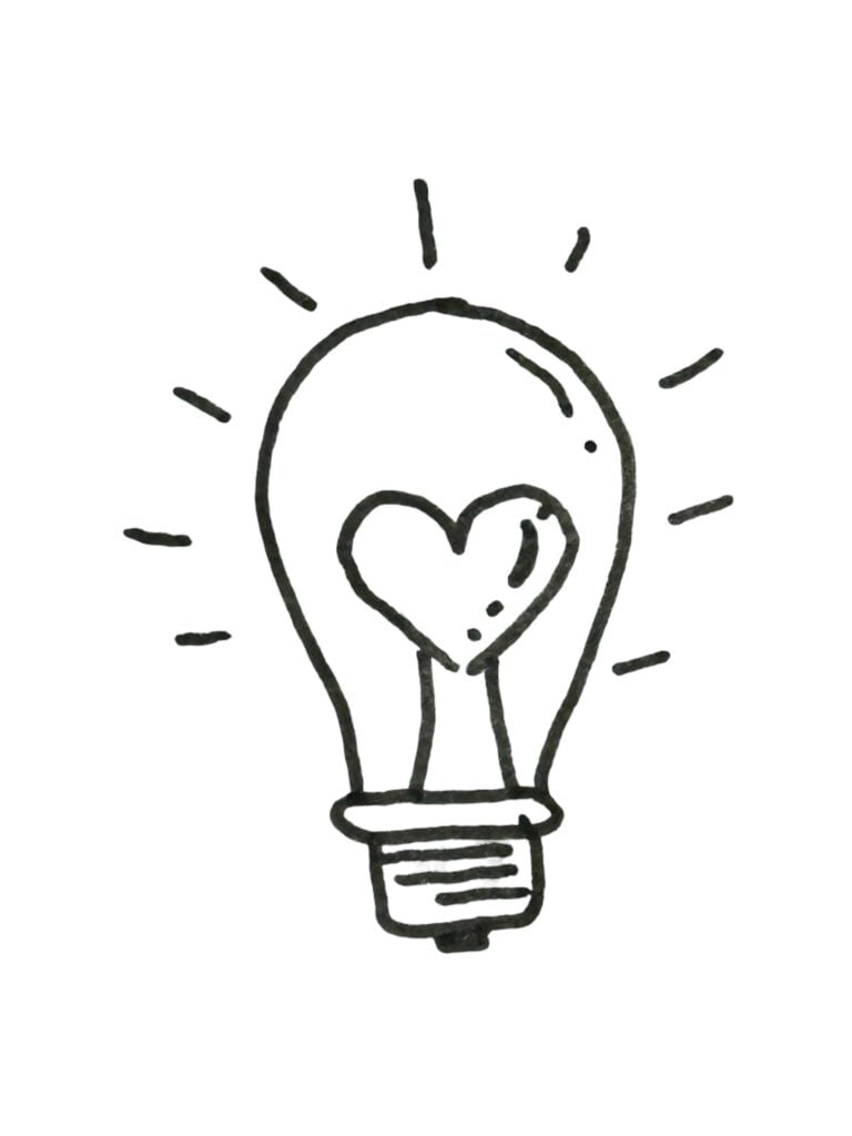Lightbulb drawing.