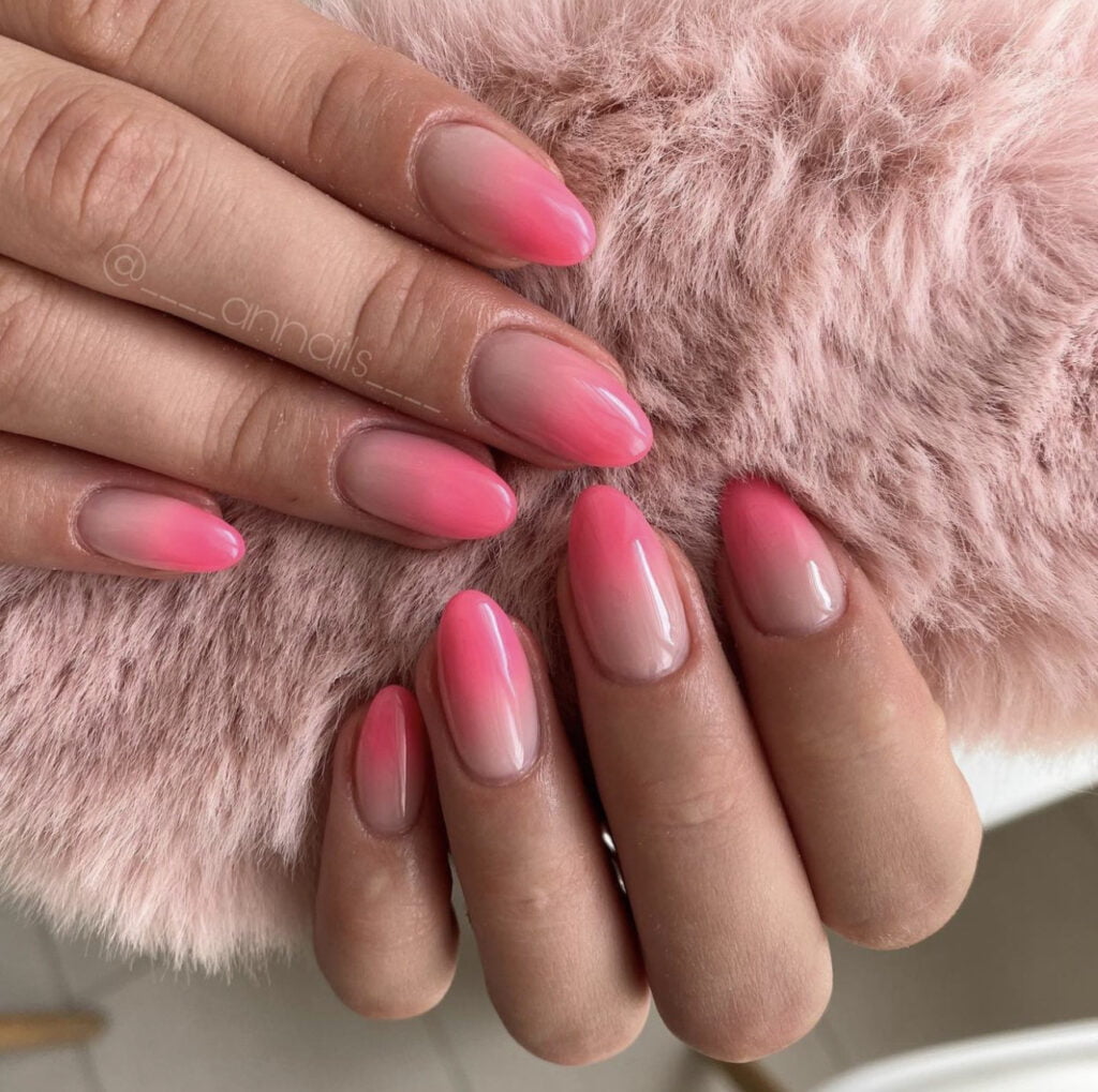 Pink Ombre NailsÂ