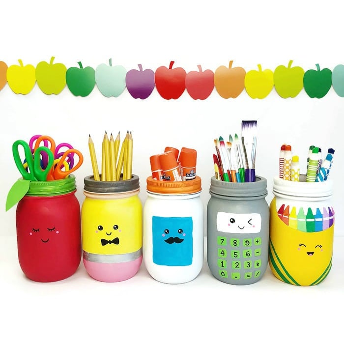 Mason Jars Craft for School Supplies